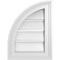 Ekena Millwork Quarter Round Top Left Surface Mount PVC Gable Vent w/ 2"W x 1-1/2"P Brickmould Frame, 12"W x 16"H GVPQL12X1602SF - alternate 1